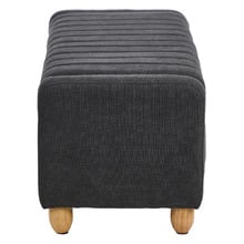 Corwin Linen-Look Storage Ottoman Bench
